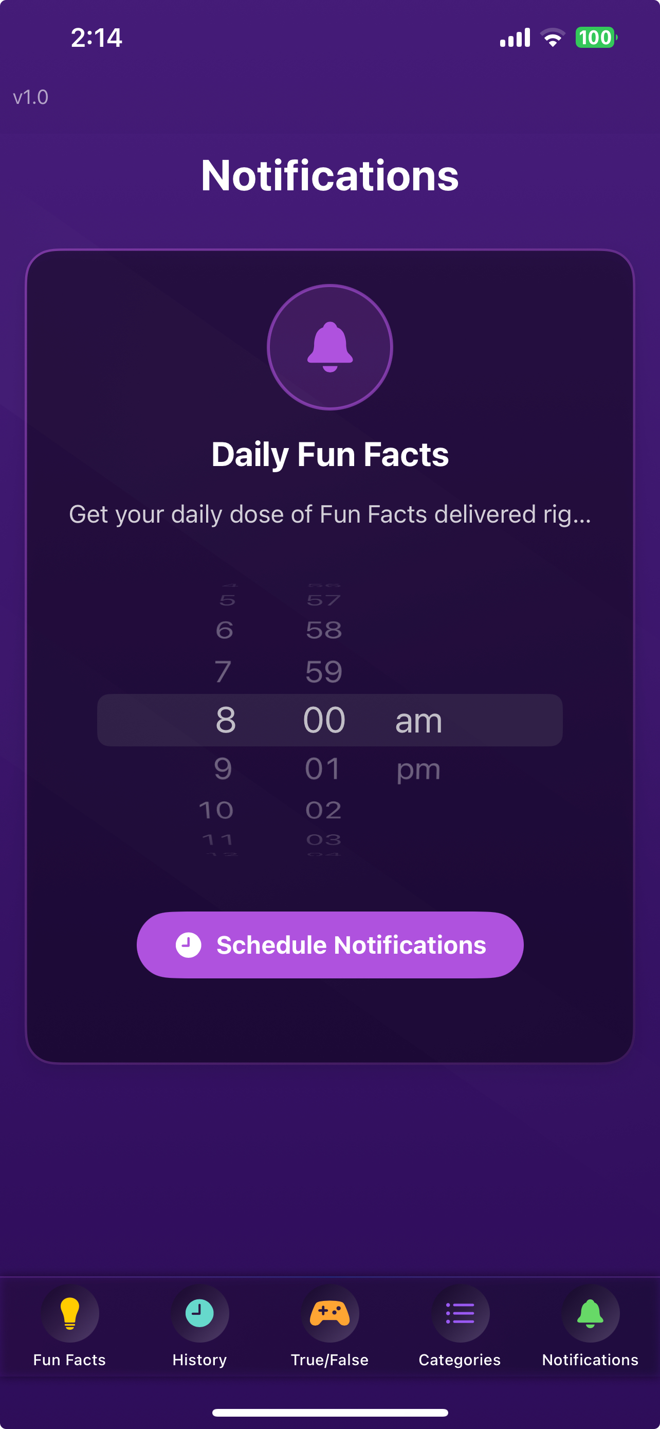 Fun Fact Ninja Premium Notifications